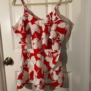 RED and WHITE romper!